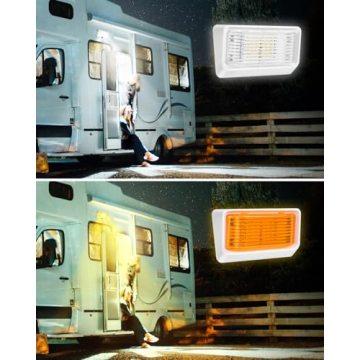 Kohree LED RV Porch Light 320 Lumen with Amber & Clear Lenses