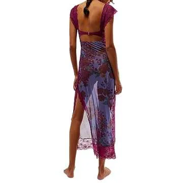 Michellecmm Women Sleeveless Maxi Dress Backless Bodycon Floral Printed Spaghetti Strap Long Dress