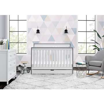 Delta Children Mercer 6-in-1 Crib with Storage Trundle