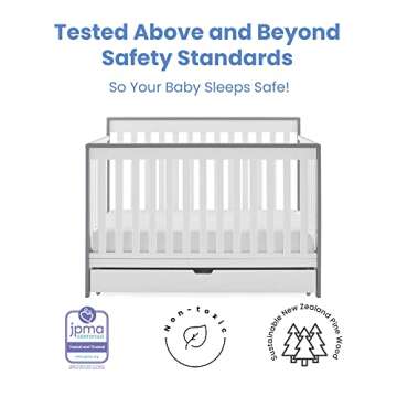 Delta Children Mercer 6-in-1 Crib with Storage Trundle