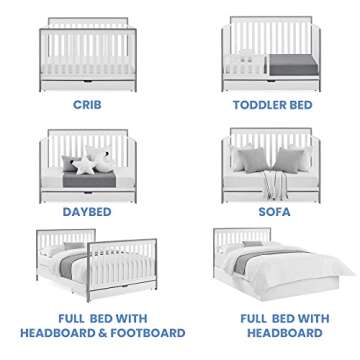Delta Children Mercer 6-in-1 Crib with Storage Trundle