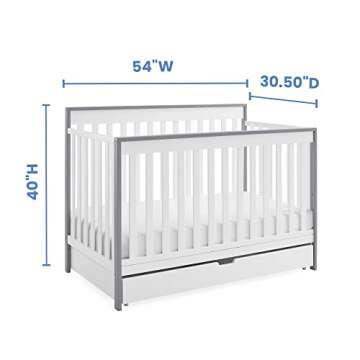 Delta Children Mercer 6-in-1 Crib with Storage Trundle