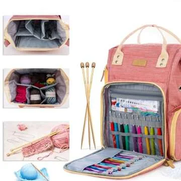 MODDA Large Capacity Yarn Organizer Knitting Backpack