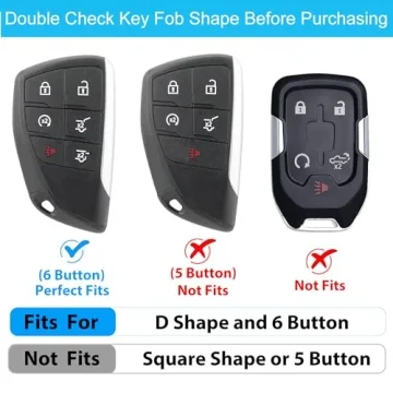 OLLEN Key Fob Cover for 2021-2024 GMC and Chevy