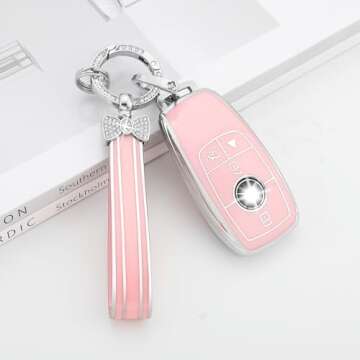 PIFOOG Pink Key Fob Cover for Mercedes - Stylish & Durable