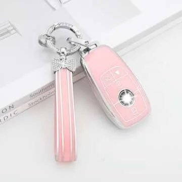 PIFOOG Pink Key Fob Cover for Mercedes - Stylish & Durable