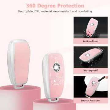 PIFOOG Pink Key Fob Cover for Mercedes - Stylish & Durable