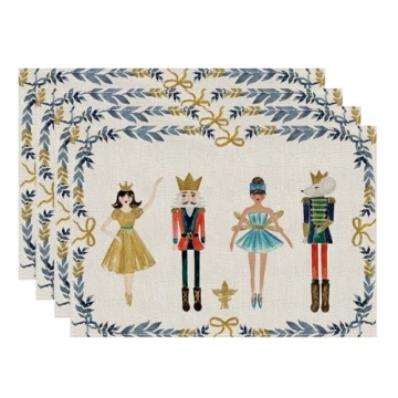 Nutcracker Placemats Set of 4 - Perfect Holiday Dining