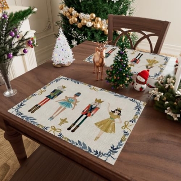 Nutcracker Placemats Set of 4 - Perfect Holiday Dining
