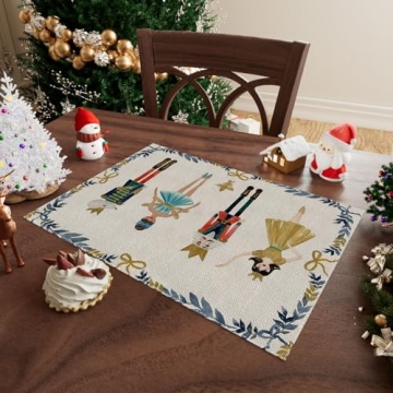 Nutcracker Placemats Set of 4 - Perfect Holiday Dining