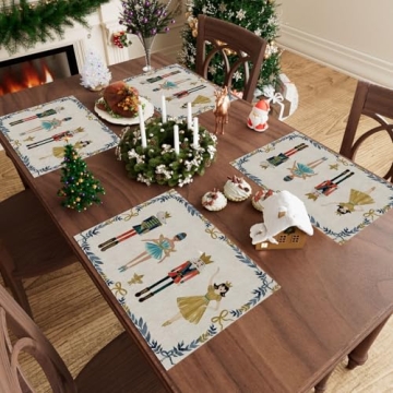 Nutcracker Placemats Set of 4 - Perfect Holiday Dining