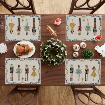 Nutcracker Placemats Set of 4 - Perfect Holiday Dining