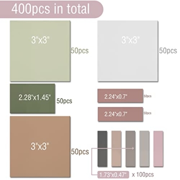 AIERSA Transparent Sticky Notes - 400 Clear Notes for Easy Annotation