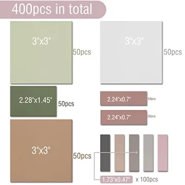 AIERSA Transparent Sticky Notes - 400 Clear Notes for Easy Annotation