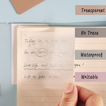 AIERSA Transparent Sticky Notes - 400 Clear Notes for Easy Annotation