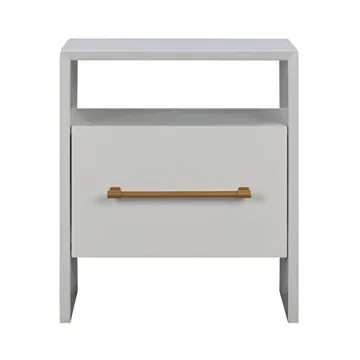 Tov Furniture Libre Nightstand - Elegant White & Gold Accent