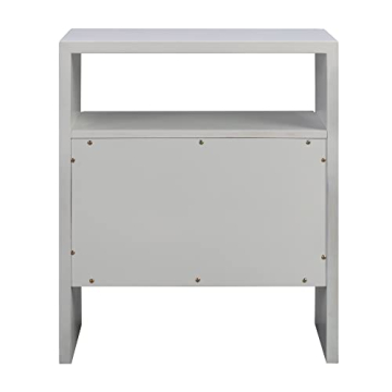 Tov Furniture Libre Nightstand - Elegant White & Gold Accent