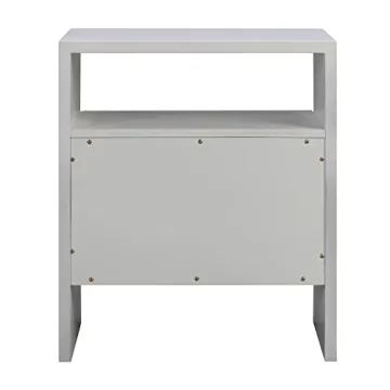 Tov Furniture Libre Nightstand - Elegant White & Gold Accent