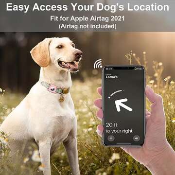 SANKALA Airtag Dog Collar Holder, [1 Pack] Waterproof Airtag Case for Dog Collar, TPU & Silicone Full Body Covered Anti-Lost Apple Air Tag Collar Holder Airtag Case for Pet Collar Backpack, Pink