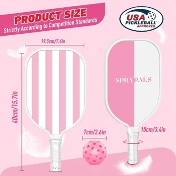 Sprypals USAPA Approved Pickleball Paddles Set for Women Youth
