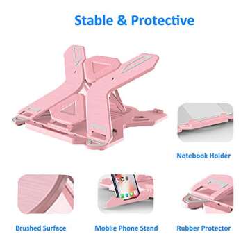 Viwind Laptop Stand for Desk,Ergonomic Adjustable Computer Stand Riser,Portable Notebook Holder Moun...