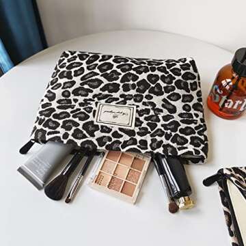 STARDW Leopard Makeup Bag Organizer - Chic Cosmetic Pouch