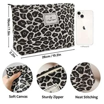 Stylish STARDW Leopard Makeup Organizer for Women