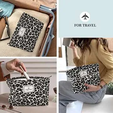 Stylish STARDW Leopard Makeup Organizer for Women