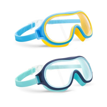 Aegend Swim Goggles for Kids - 2 Pack, Anti-Fog & UV Protection
