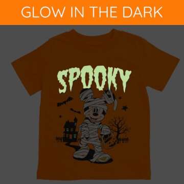 Disney Mickey Mouse Halloween Toddler Boys T-Shirt 3T Orange