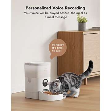 PETLIBRO Automatic Cat Food Dispenser, Automatic Cat Feeder with Customize Feeding Schedule, 4L Auto Cat Feeder with Interactive Voice Recorder, Timed Pet Feeder for Cat & Dog 1-4 Meals Dry Food