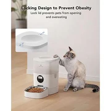PETLIBRO Automatic Cat Food Dispenser, Automatic Cat Feeder with Customize Feeding Schedule, 4L Auto Cat Feeder with Interactive Voice Recorder, Timed Pet Feeder for Cat & Dog 1-4 Meals Dry Food