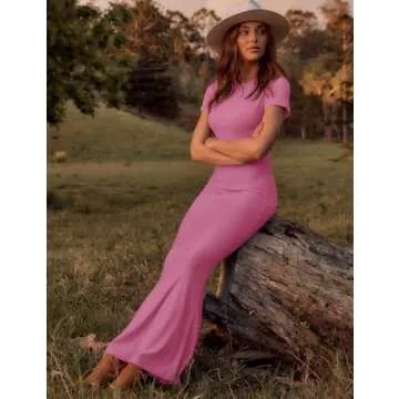 LOMON Summer Dresses for Women 2024 Maxi Casual Long Elegant Bodycon Trendy Ladies Dress Junior Tigh...