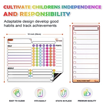 Magnetic Chore Chart Set for Kids and Adults - 3 Pieces