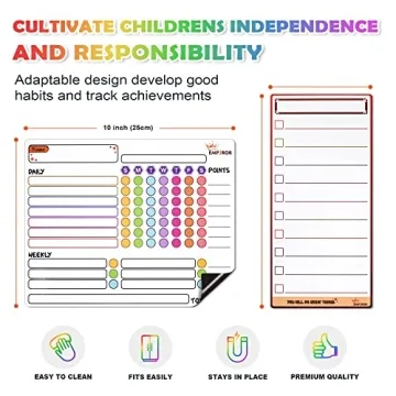 Magnetic Chore Chart Set for Kids and Adults - 3 Pieces