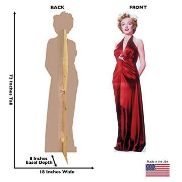 Cardboard People Marilyn Monroe Red Gown Life Size Cardboard Cutout Standup