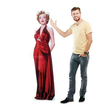 Cardboard People Marilyn Monroe Red Gown Life Size Cardboard Cutout Standup