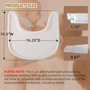 LuQiBabe High Chair Tray for Stokke Tripp Trapp - Smooth, Safe, Durable