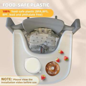 LuQiBabe High Chair Tray for Stokke Tripp Trapp - Smooth, Safe, Durable