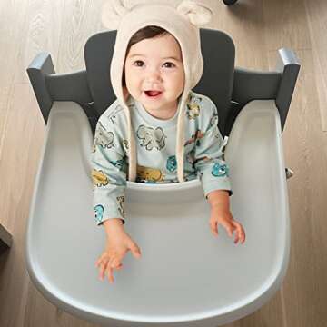 LuQiBabe High Chair Tray for Stokke Tripp Trapp - Smooth, Safe, Durable
