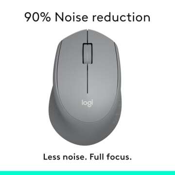 Logitech M330 SILENT Wireless Mouse, 2.4GHz with USB Receiver, Optical Tracking, Quiet & Lightweight...