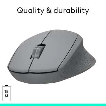 Logitech M330 SILENT Wireless Mouse, 2.4GHz with USB Receiver, Optical Tracking, Quiet & Lightweight, Long Battery Life, for PC, Mac, Laptop, Chromebook - Grey
