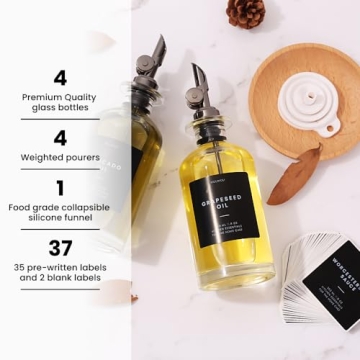 Molimoli Olive Oil Dispenser Set - Elegant Glass Bottles