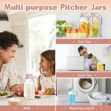 64 oz Mason Jar with Pour Spout for Juices and More