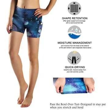 Munvot Women Running Workout Tights Yoga Shorts with Pockets L