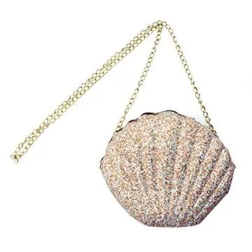AIBEARTY Cute Seashell Shape Crossbody Purse Small Shoulder Bag with Chain for Women Little Girls