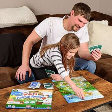 Jumping High Fives Noah’s Animal Rescue - Cooperative Noah’s Ark Animal Bible Story Board Game for Kids Ages 4+, No Reading Required and Easy to Learn, Perfect for Family Game Night