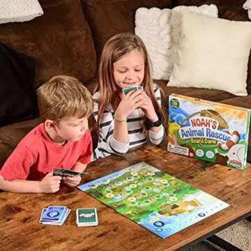 Jumping High Fives Noah’s Animal Rescue - Cooperative Noah’s Ark Animal Bible Story Board Game for Kids Ages 4+, No Reading Required and Easy to Learn, Perfect for Family Game Night