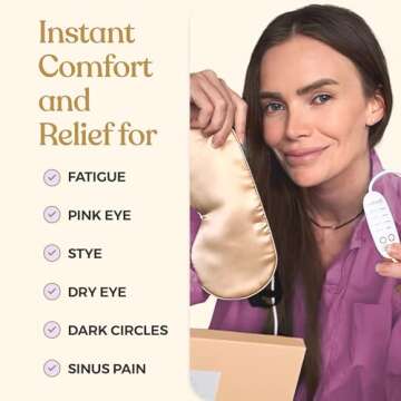 Heated Eye Mask for Dry Eye Relief - Stye Eye Treatment, Warming Eye Mask for Dry Eyes Mask Warm Com...