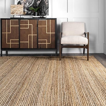 nuLOOM Jute Hand Woven Area Rug for Any Room